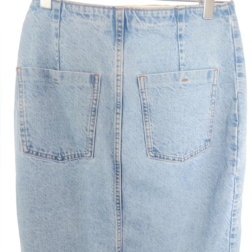 Zara Crossover Denim Midi Skirt - Picture 11 of 13